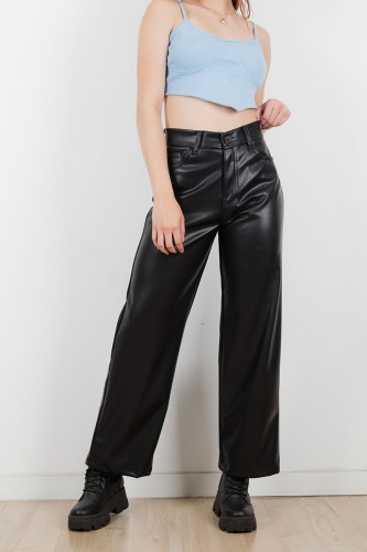 LEATHER BAGGY PANT